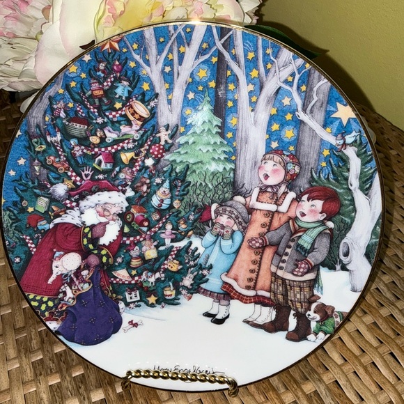 1992 Mary Engelbreit Hallmark Plate-The Wonder Of Christmas 🎅🏻 Fine Porcelain - Picture 13 of 16